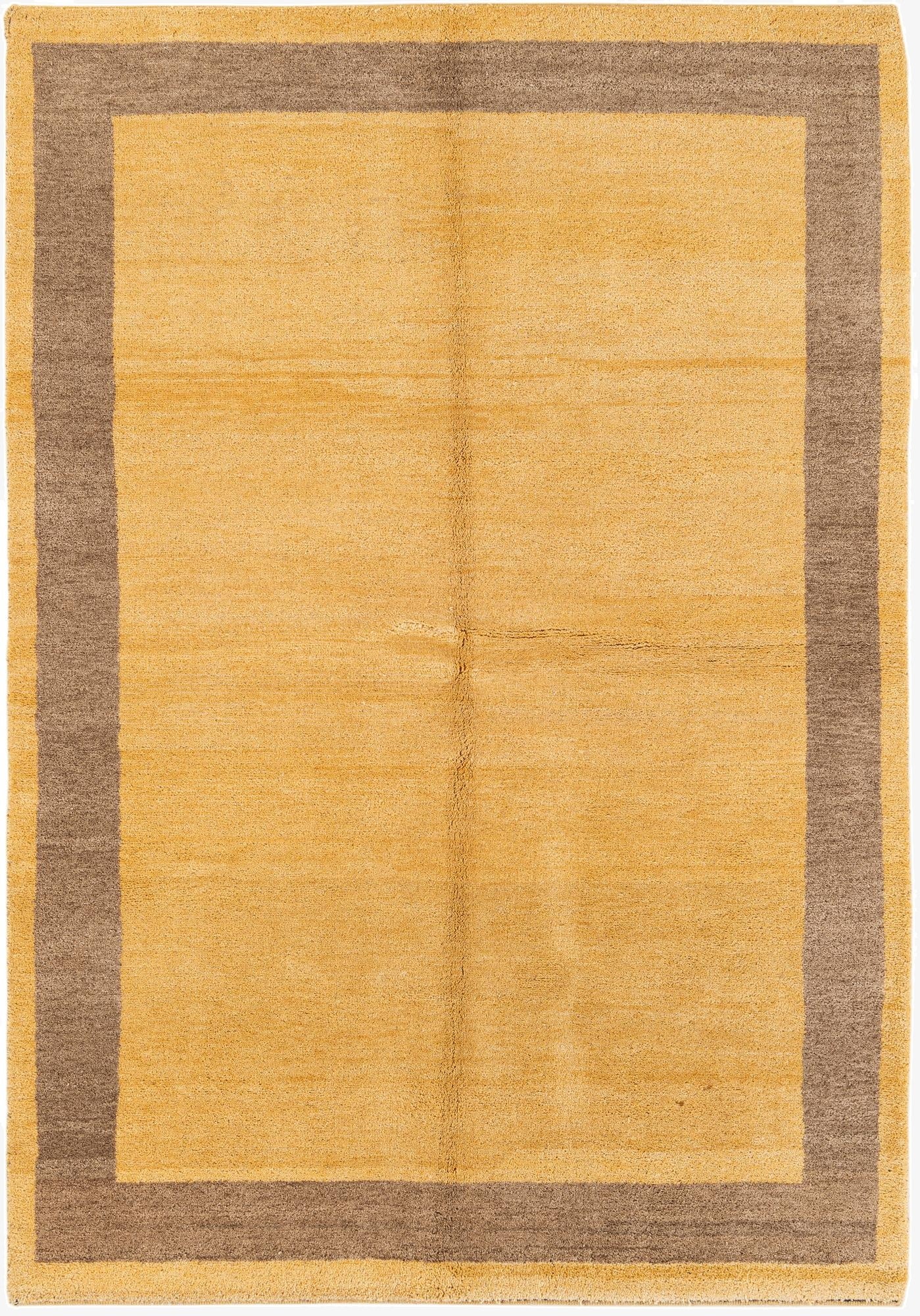  5' 5 x 8'  Hand Knotted Gabbeh Wool Rug