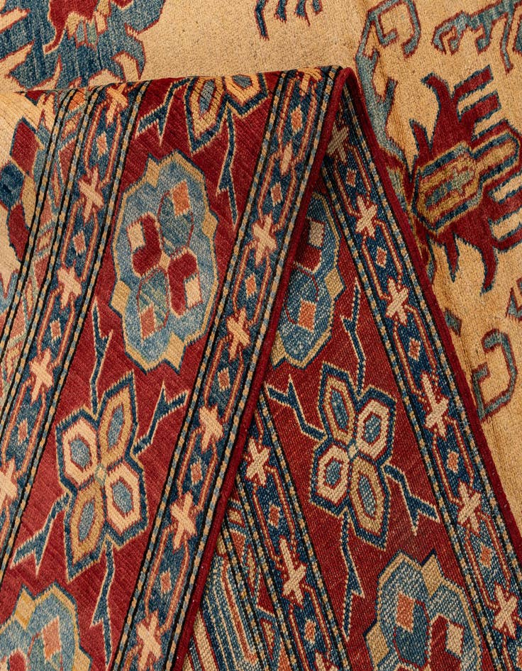 Detail image of  7' 5 x 10' 11  Hand Knotted Kazak Wool Rug