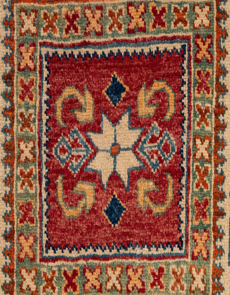 Detail image of  3' 5 x 5' 9  Hand Knotted Kazak Wool Rug