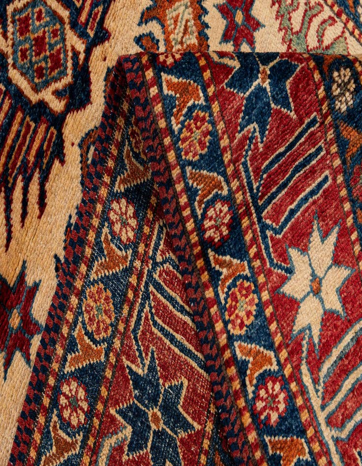 Detail image of  3' 5 x 5' 9  Hand Knotted Kazak Wool Rug