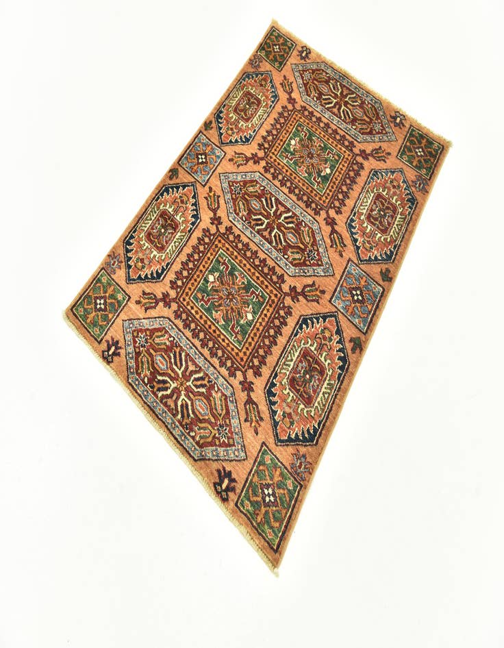 Detail image of  2' 9 x 4'  Hand Knotted Kazak Rug