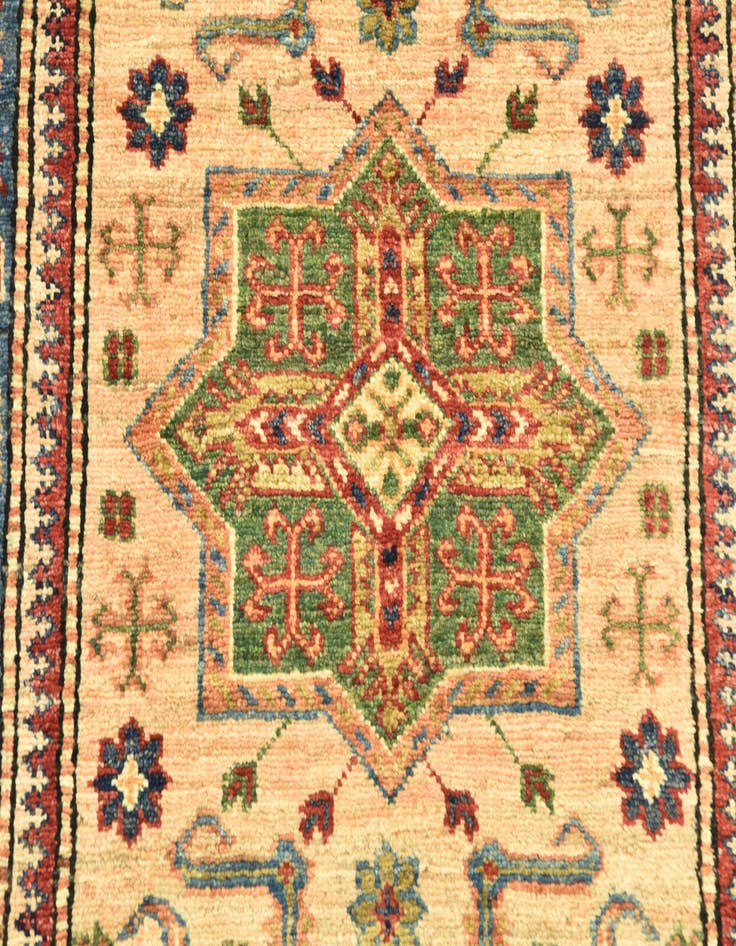 Detail image of  2' 10 x 4' 3  Hand Knotted Kazak Oriental Rug