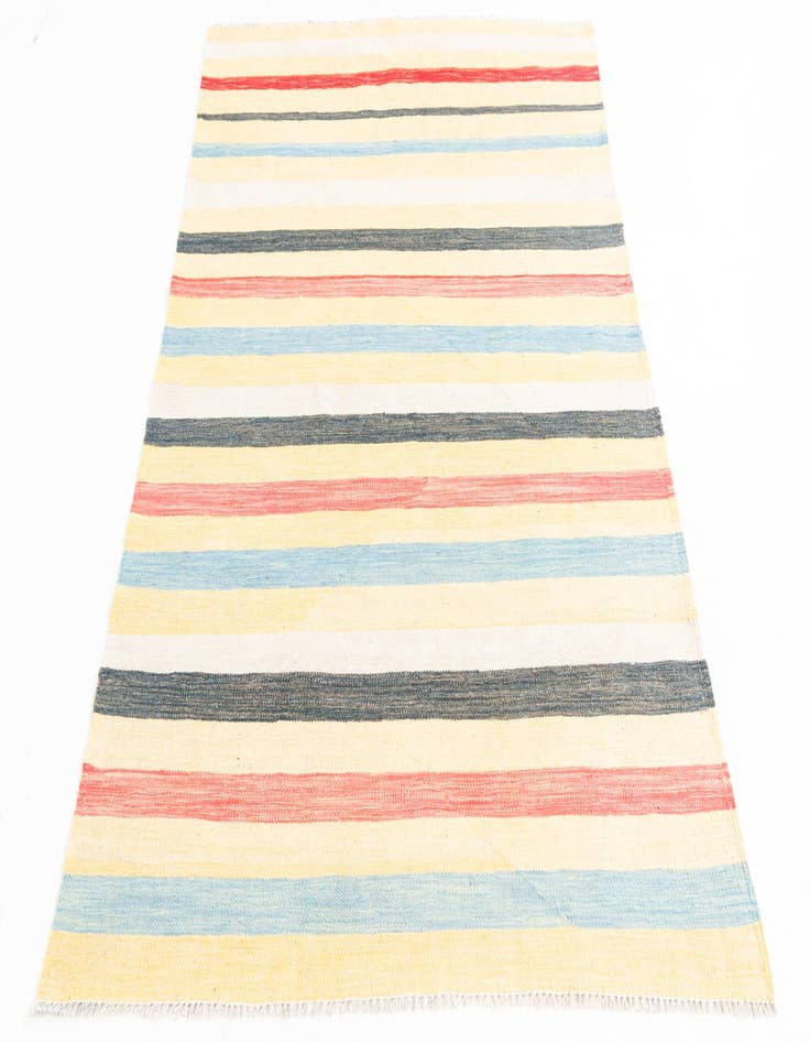 Detail image of  3' 10 x 5' 10  Hand Woven Kilim Maymana Wool Rug