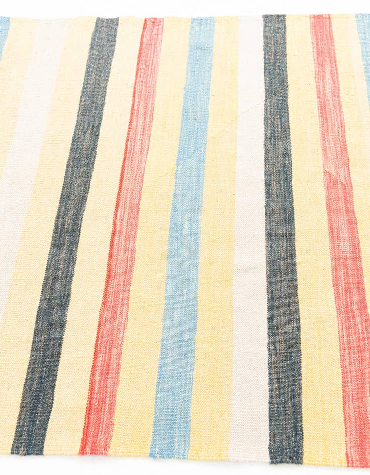 Detail image of  3' 10 x 5' 10  Hand Woven Kilim Maymana Wool Rug