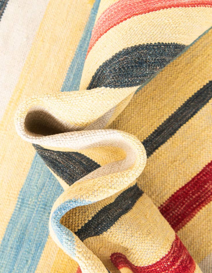 Detail image of  3' 10 x 5' 10  Hand Woven Kilim Maymana Wool Rug