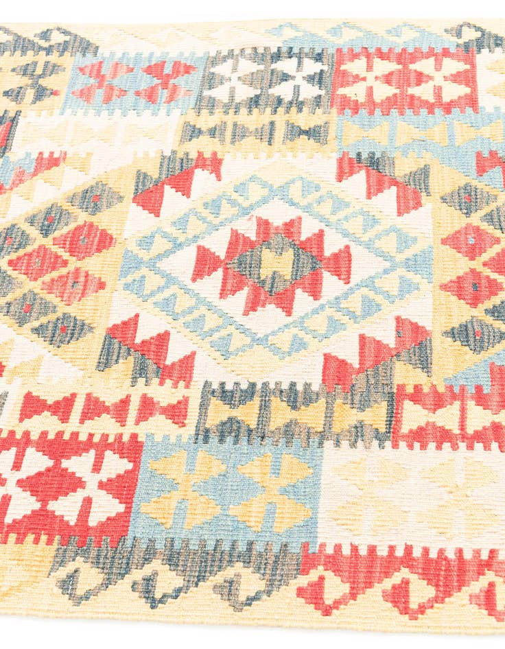 Detail image of  3' 5 x 6' 6  Hand Woven Kilim Maymana Wool Rug