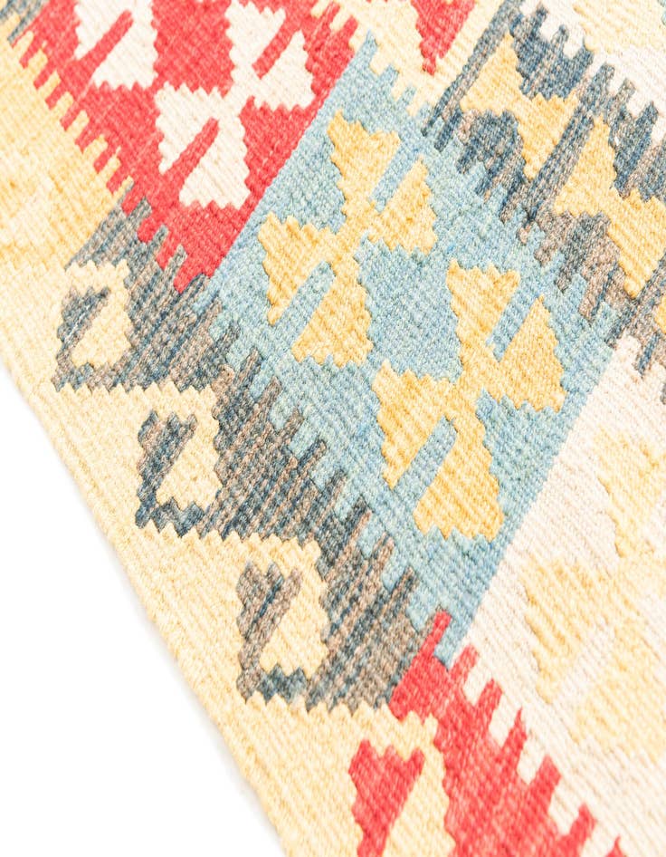 Detail image of  3' 5 x 6' 6  Hand Woven Kilim Maymana Wool Rug