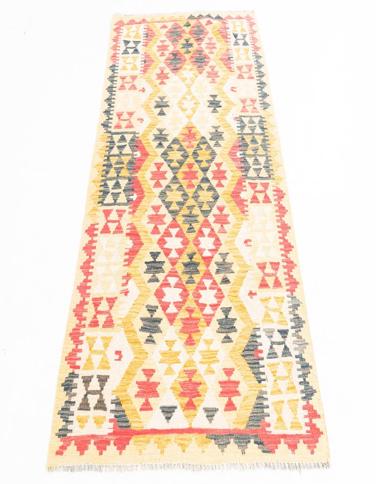 Detail image of  3' 6 x 6' 5  Hand Woven Kilim Maymana Wool Rug
