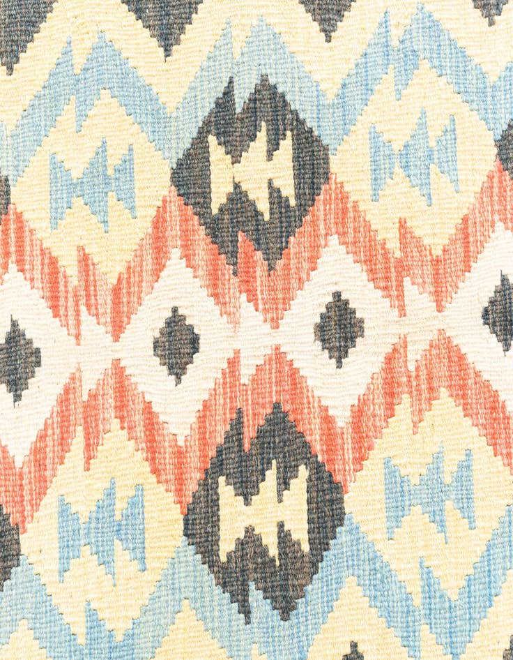 Detail image of  3' 7 x 6' 5  Hand Woven Kilim Maymana Wool Rug