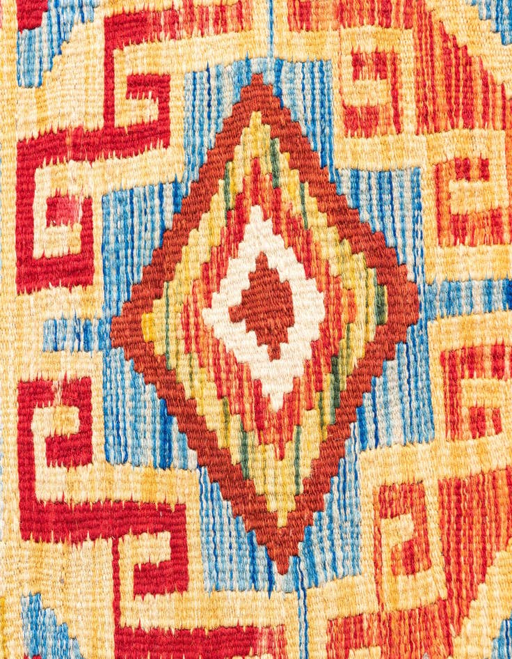 Detail image of  3' 7 x 6' 5  Hand Woven Kilim Maymana Wool Rug