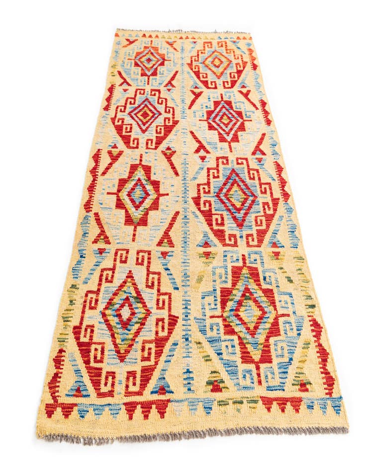 Detail image of  3' 5 x 6' 6  Hand Woven Kilim Maymana Wool Rug