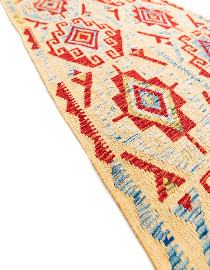 Detail image of  3' 5 x 6' 6  Hand Woven Kilim Maymana Wool Rug