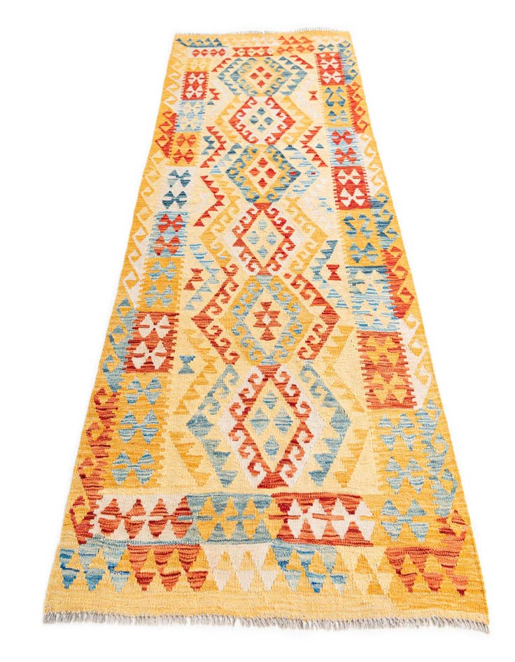 Detail image of  3' 6 x 6' 8  Hand Woven Kilim Maymana Wool Rug