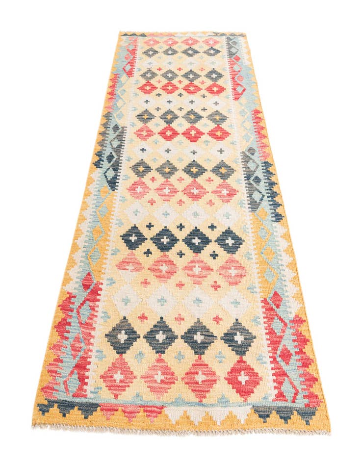 Detail image of  3' 5 x 6' 5  Hand Woven Kilim Maymana Wool Rug