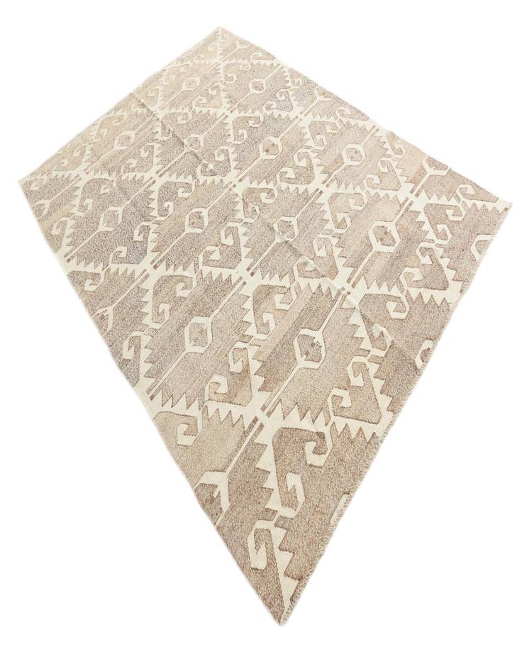 Detail image of  6' 2 x 8' 4  Hand Woven Kilim Modern Wool Rug