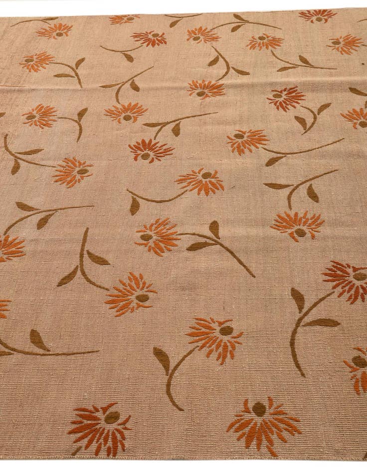 Detail image of  6' x 8' 1  Hand Woven Kilim Modern Rug