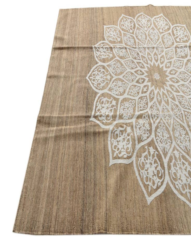 Detail image of  7' 3 x 9' 7  Hand Woven Kilim Modern Wool Rug