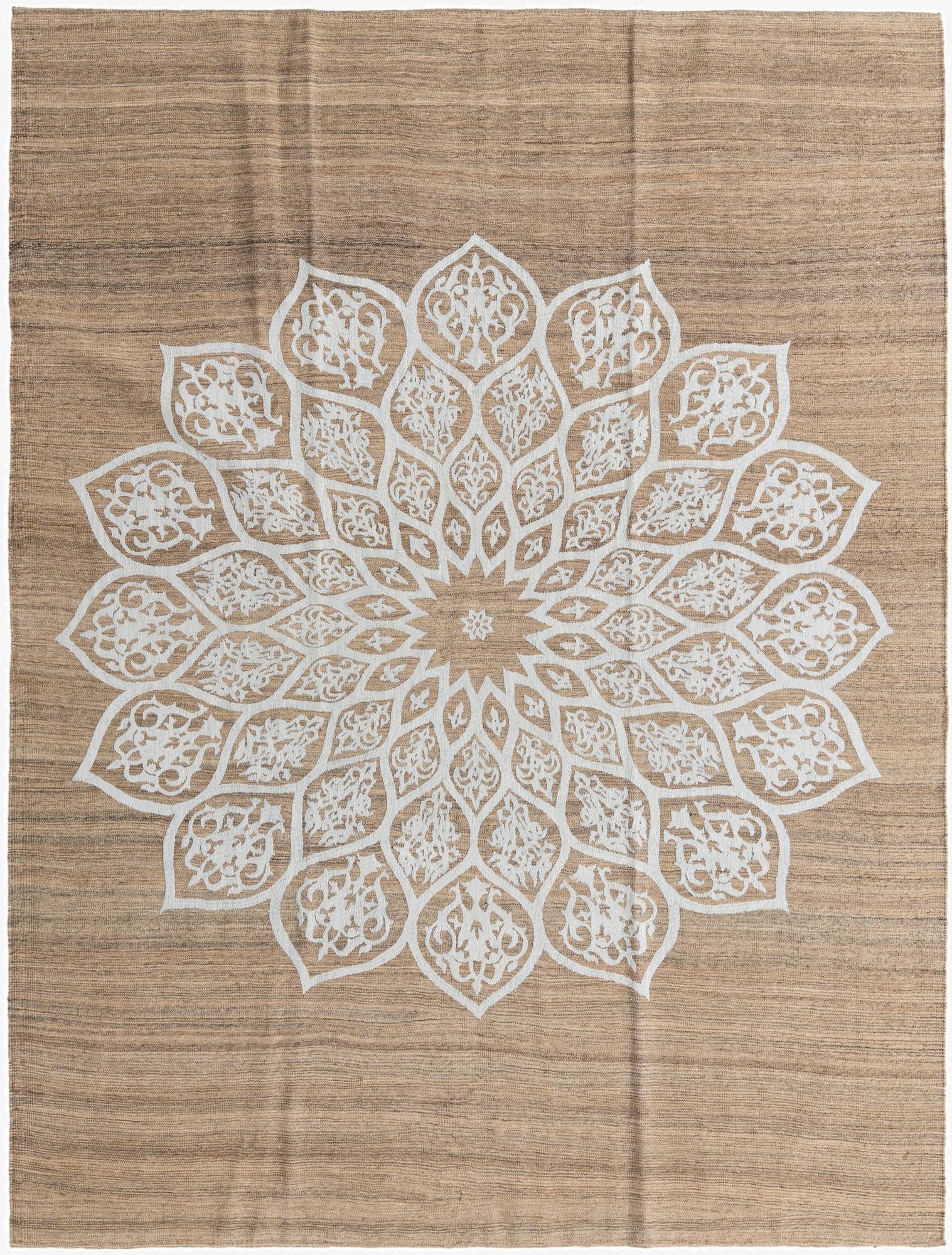  7' 3 x 9' 7  Hand Woven Kilim Modern Wool Rug