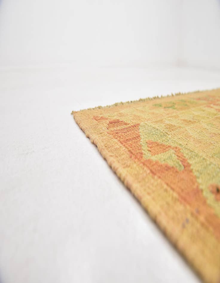 Detail image of  2' 7 x 4'  Hand Woven Kilim Waziri Wool Rug