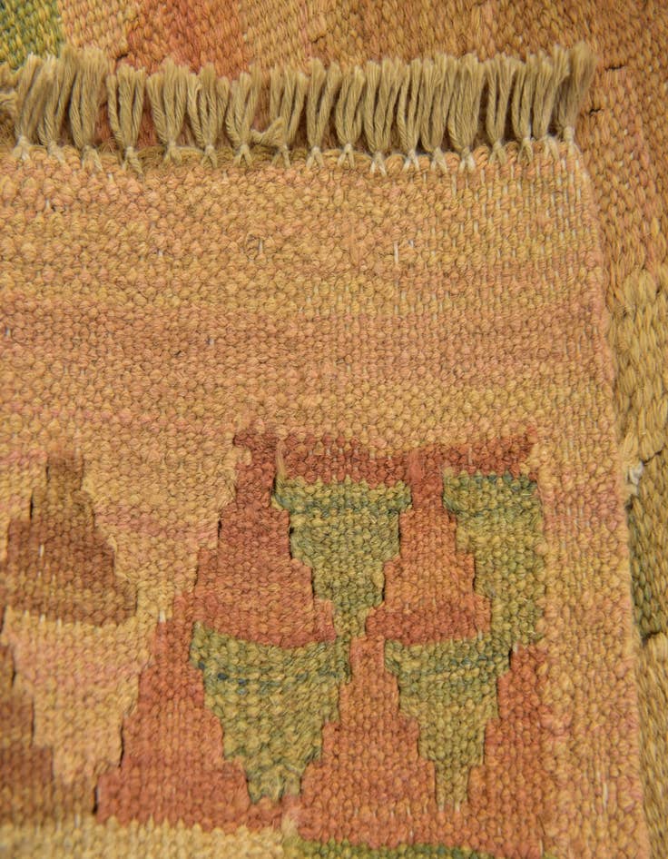 Detail image of  2' 7 x 4'  Hand Woven Kilim Waziri Wool Rug