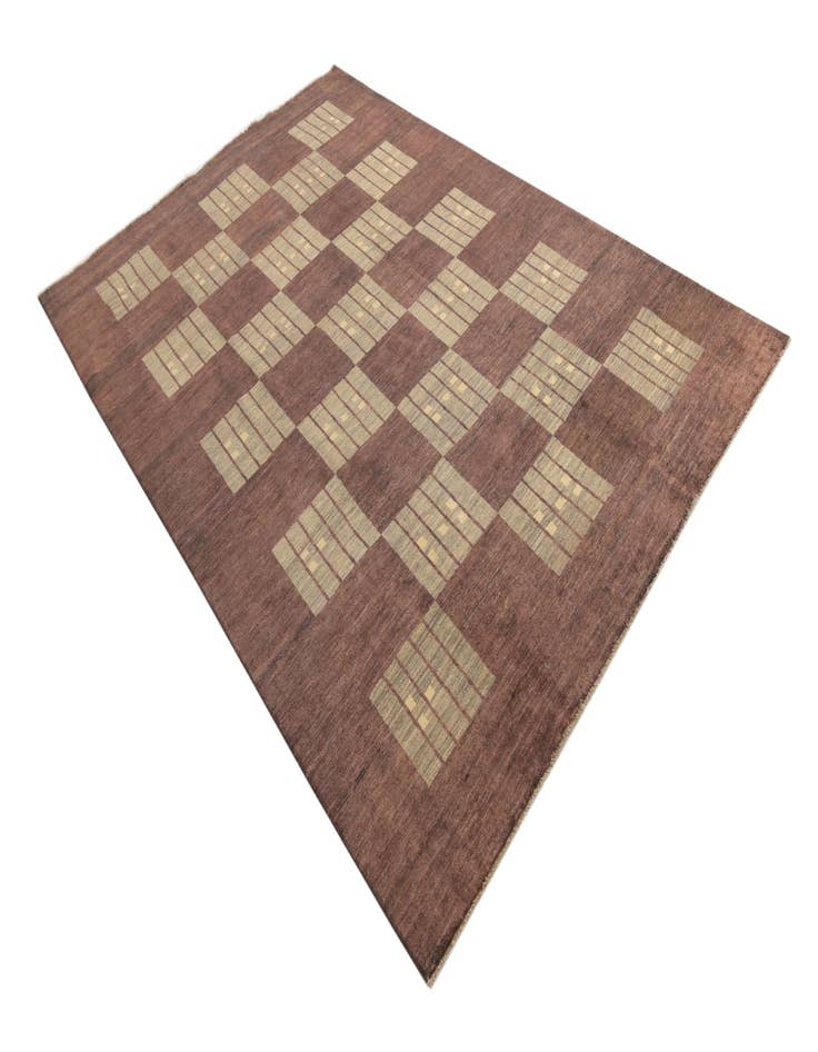 Detail image of  6' 9 x 10'  Hand Knotted Modern Ziegler Rug