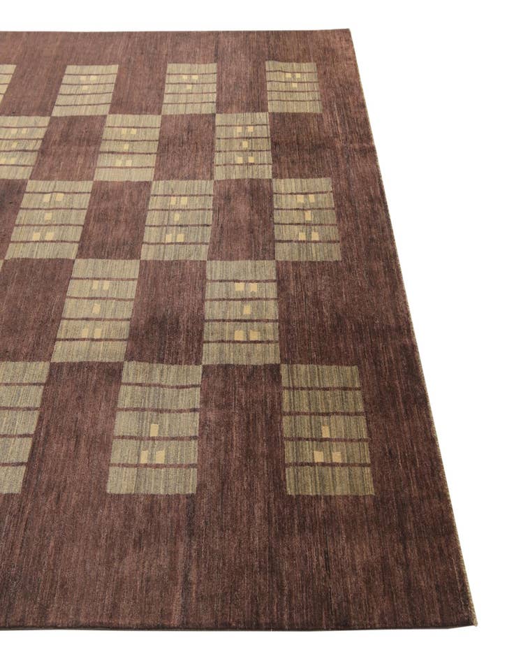 Detail image of  6' 9 x 10'  Hand Knotted Modern Ziegler Rug