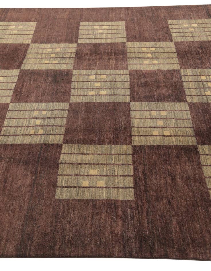 Detail image of  6' 9 x 10'  Hand Knotted Modern Ziegler Rug