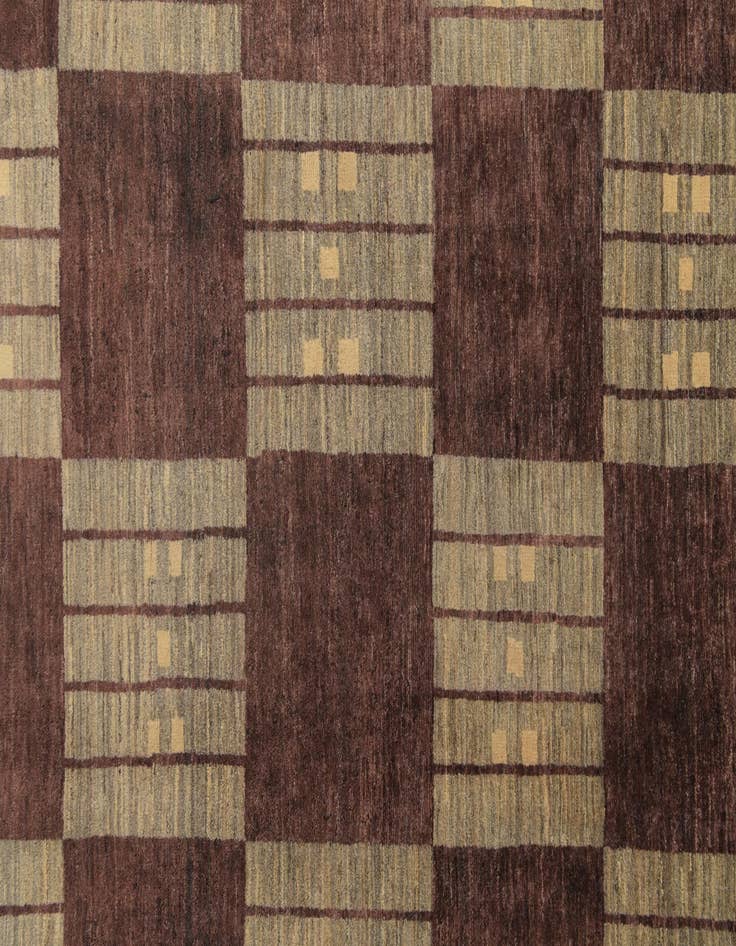 Detail image of  6' 9 x 10'  Hand Knotted Modern Ziegler Rug