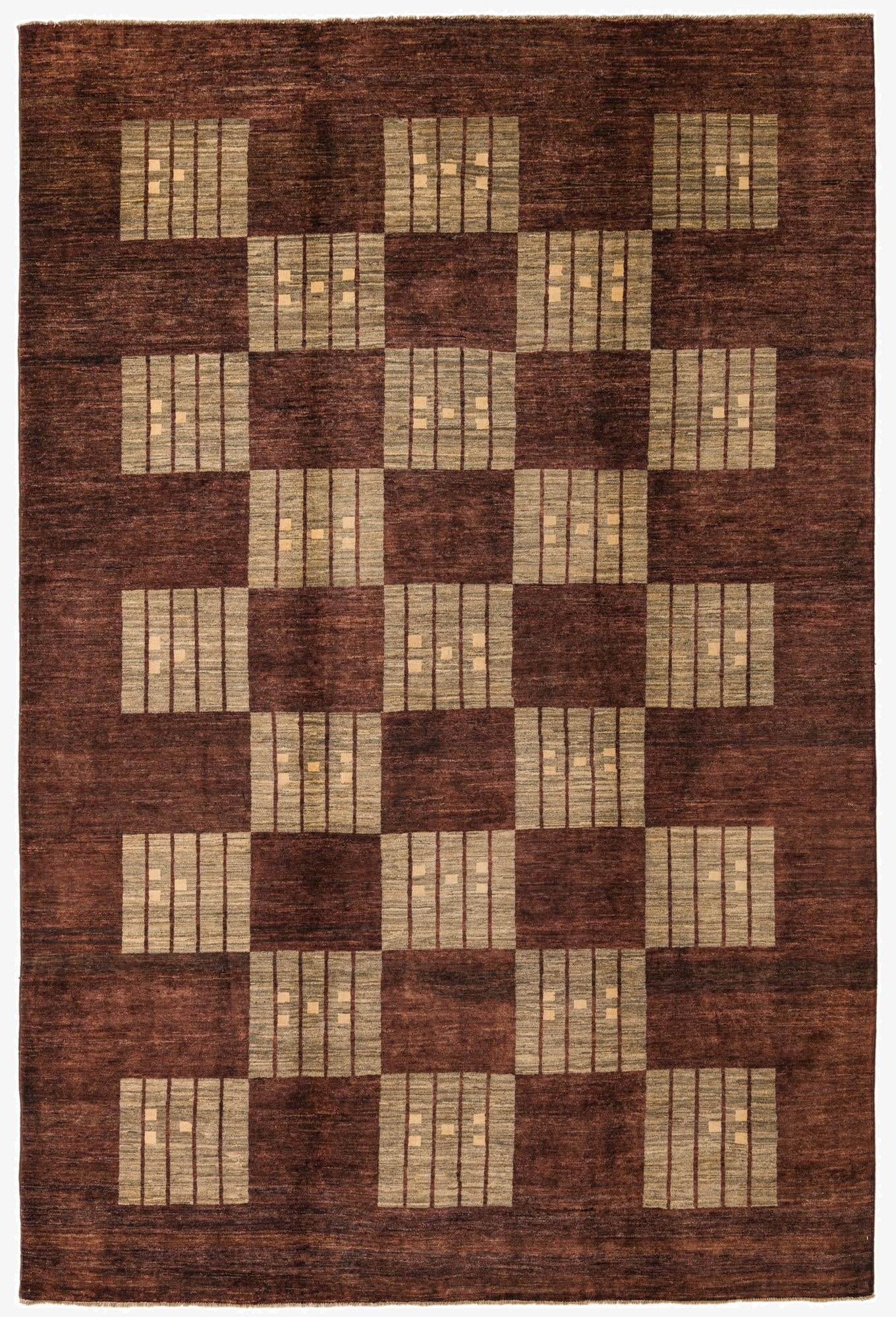  6' 9 x 10'  Hand Knotted Modern Ziegler Rug