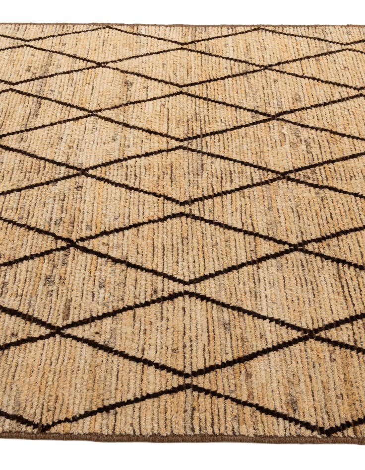 Detail image of  5' 3 x 8' 2  Hand Knotted Moroccan Wool Rug