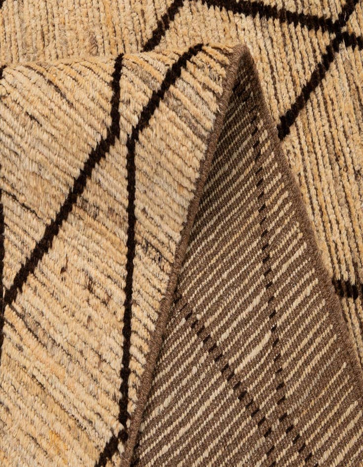 Detail image of  5' 3 x 8' 2  Hand Knotted Moroccan Wool Rug