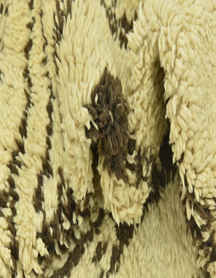 Detail image of  5' 6 x 9' 3  Hand Knotted Moroccan Wool Rug