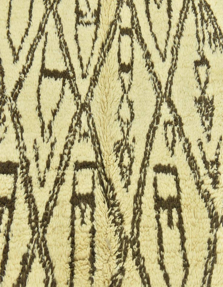 Detail image of  5' 6 x 9' 3  Hand Knotted Moroccan Wool Rug