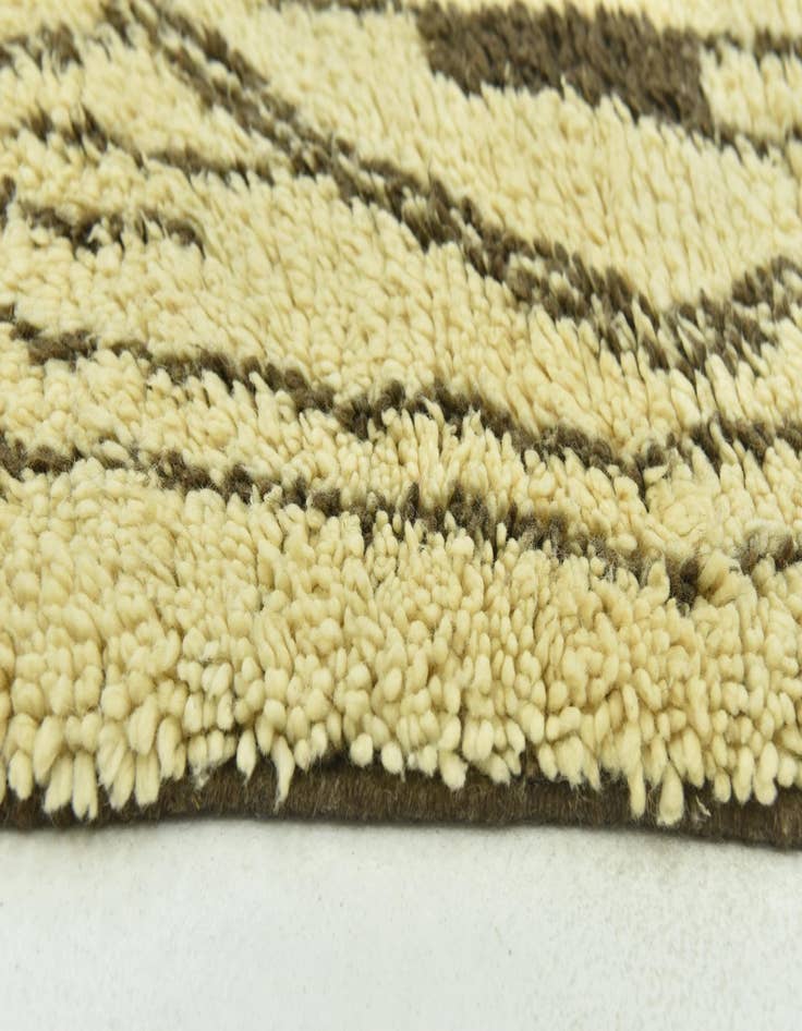 Detail image of  5' 6 x 9' 3  Hand Knotted Moroccan Wool Rug