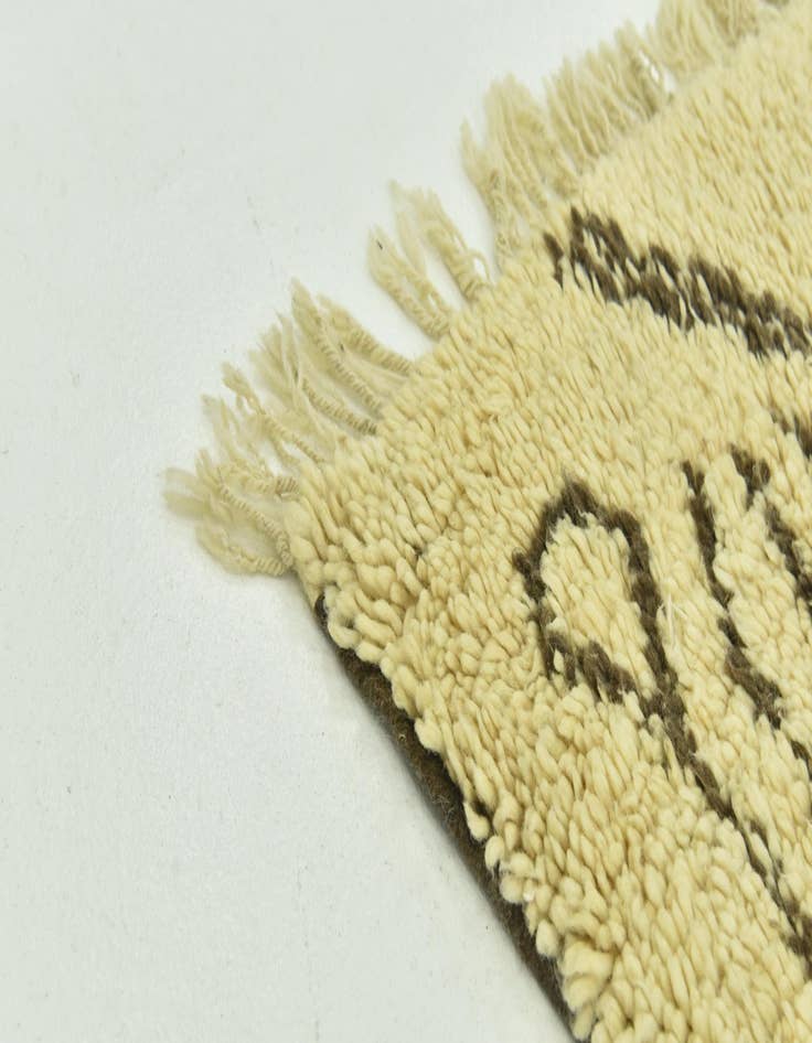 Detail image of  5' 6 x 9' 3  Hand Knotted Moroccan Wool Rug