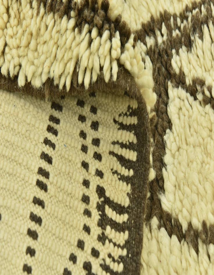 Detail image of  5' 6 x 9' 3  Hand Knotted Moroccan Wool Rug