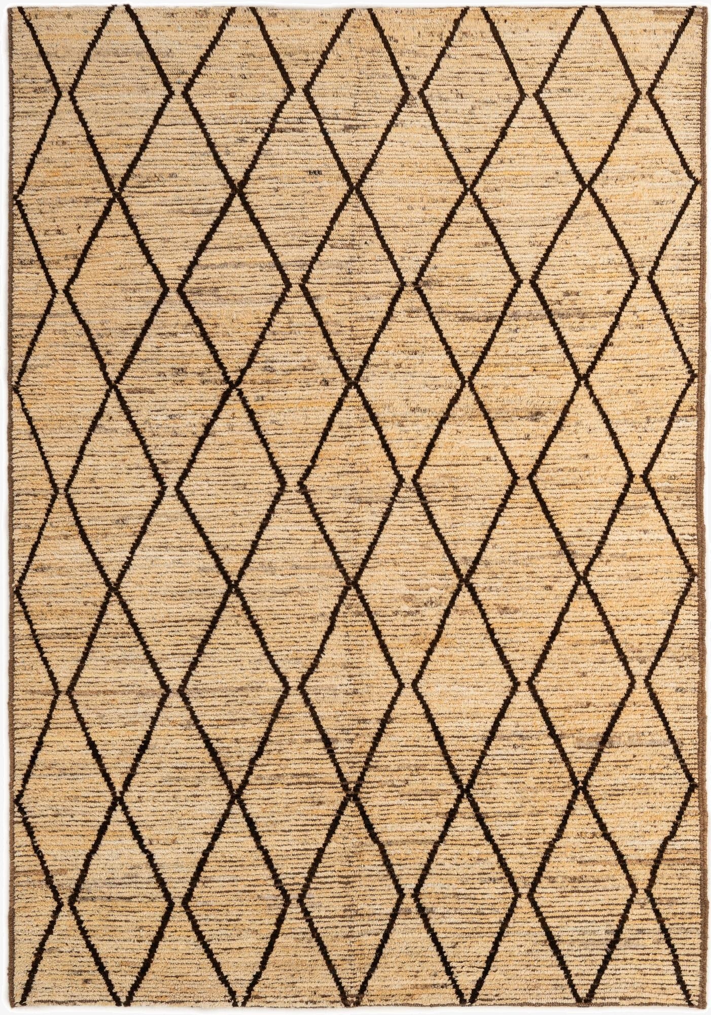  5' 3 x 8' 2  Hand Knotted Moroccan Wool Rug