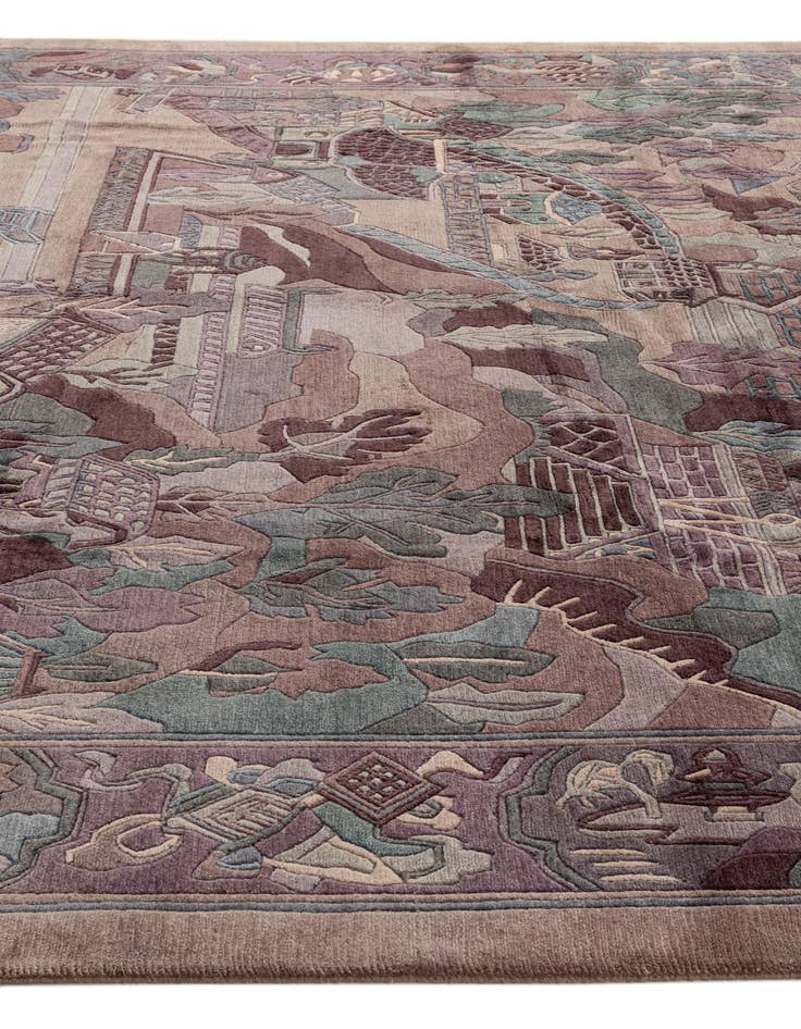 Detail image of  10' x 12' 11  Hand Knotted Nepal Wool Rug