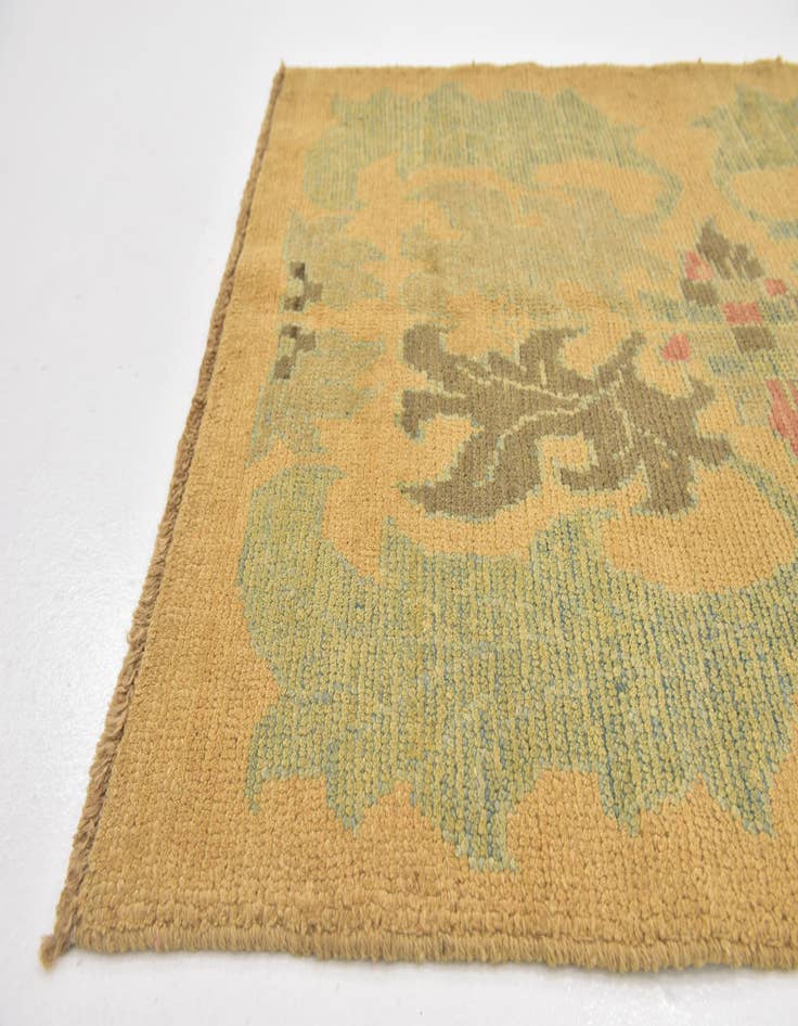 Detail image of  3' 7 x 4' 10  Hand Knotted Oushak Wool Rug