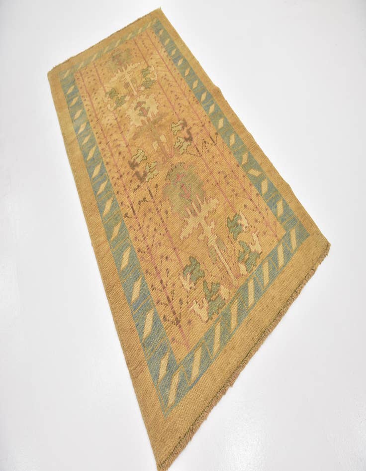 Detail image of  4' 3 x 7' 5  Hand Knotted Oushak Wool Rug