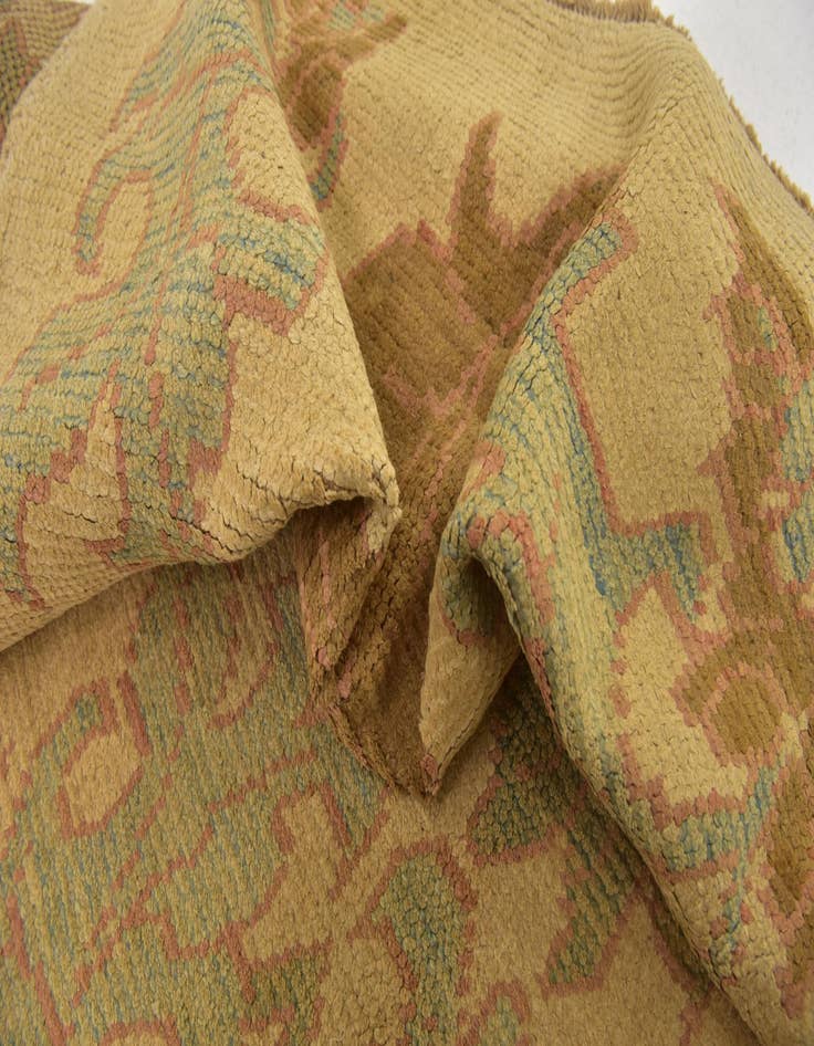 Detail image of  7' x 13' 2  Hand Knotted Oushak Wool Rug