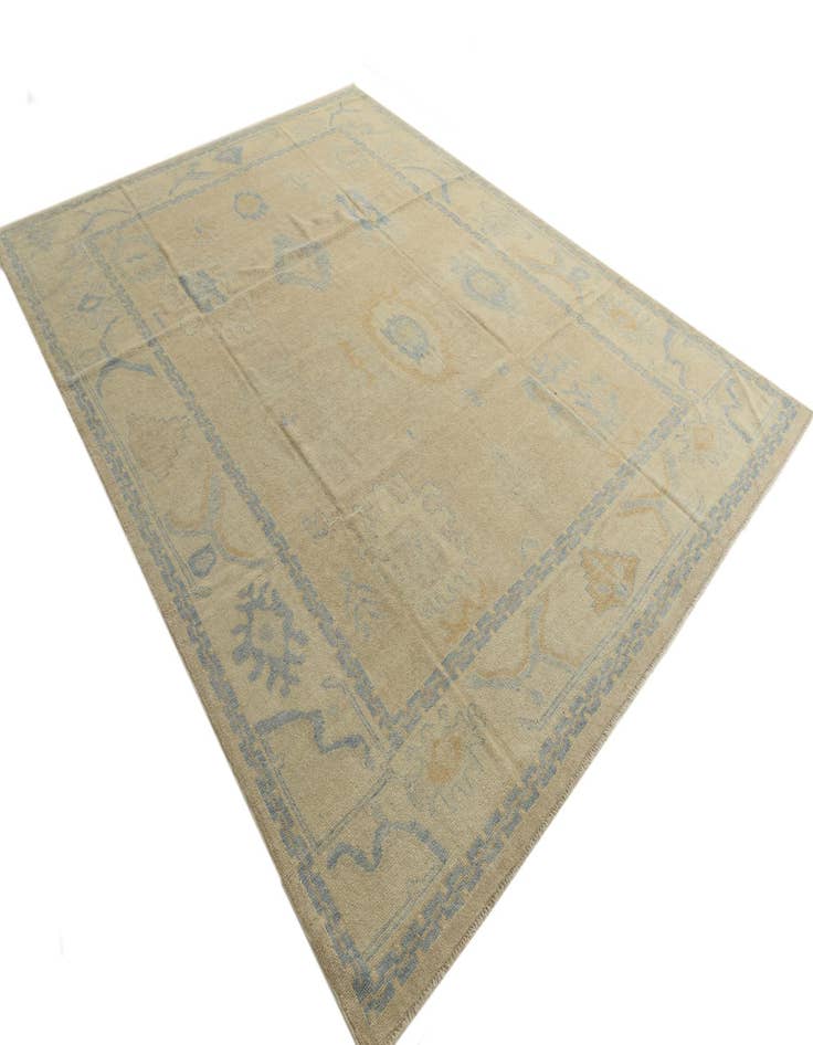 Detail image of  9' x 12'  Hand Knotted Oushak Wool Rug