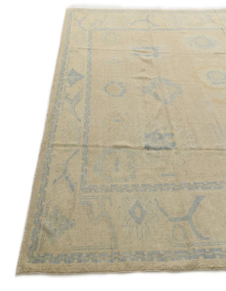 Detail image of  9' x 12'  Hand Knotted Oushak Wool Rug