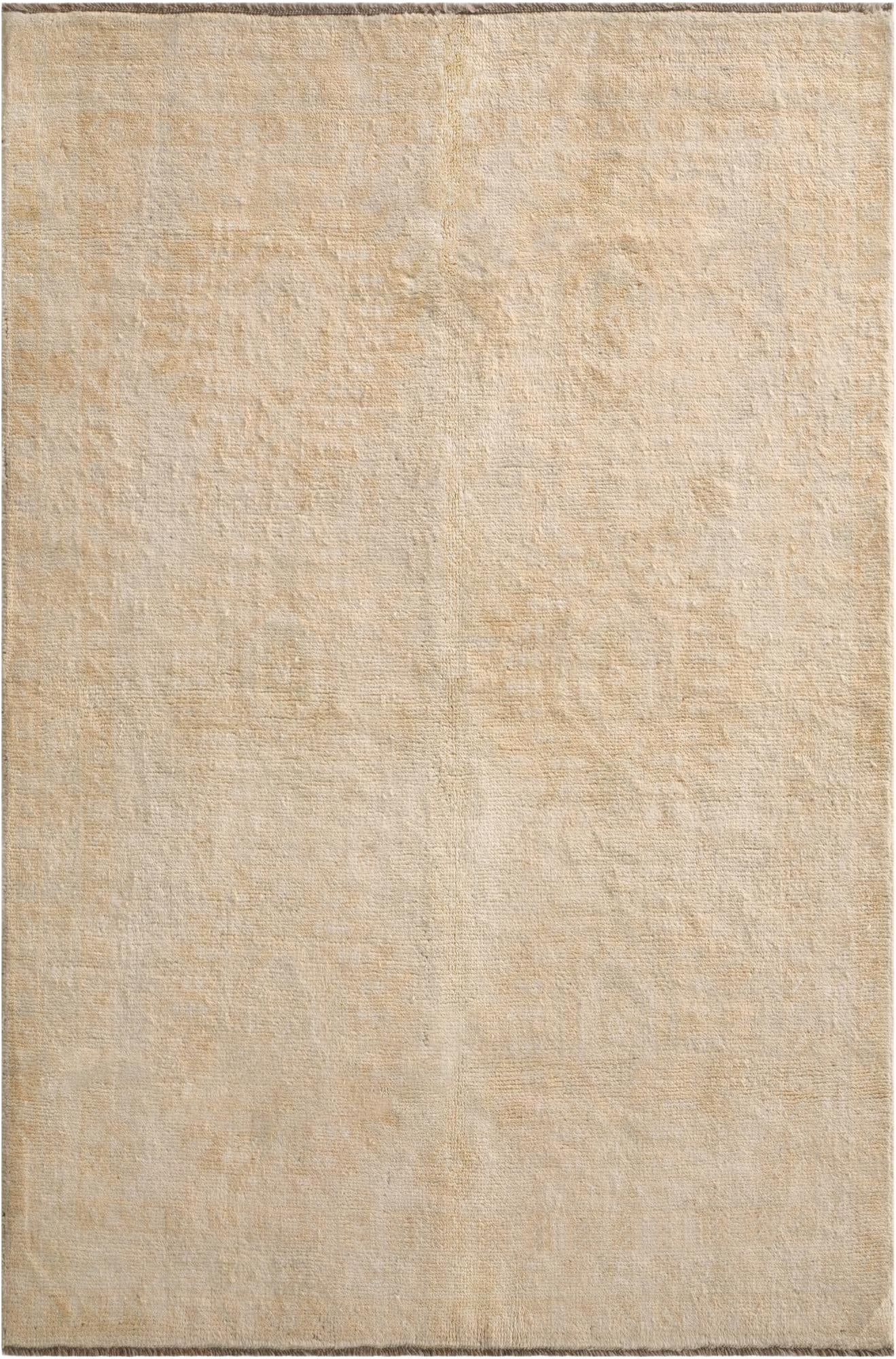  4' 1 x 6' 2  Hand Knotted Oushak Wool Rug