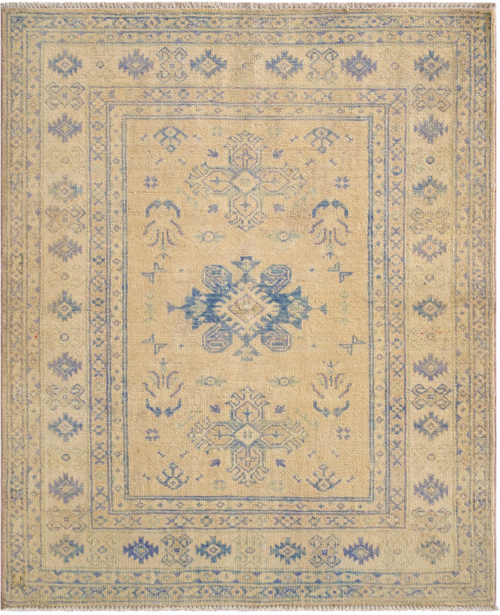  3' 6 x 4' 3  Hand Knotted Oushak Wool Rug