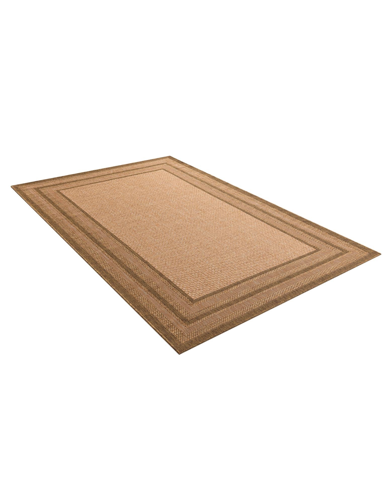 Tan 5' 3 x 8' Border Indoor / Outdoor Rug | Rugs.com