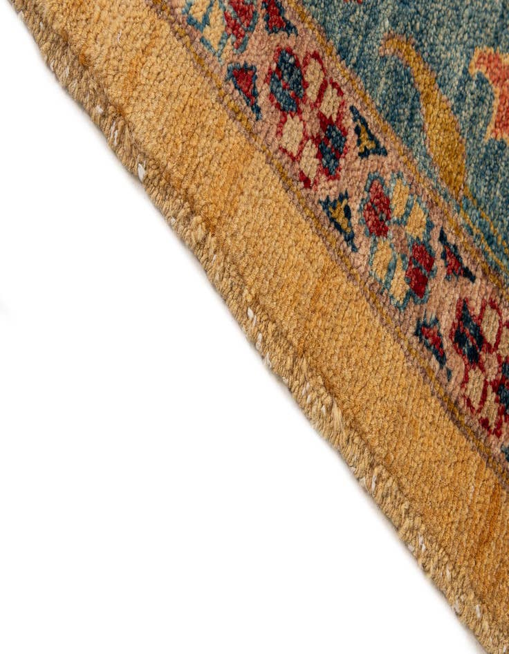 Detail image of  6' 7 x 9' 7  Hand Knotted Peshawar Ziegler Wool Rug