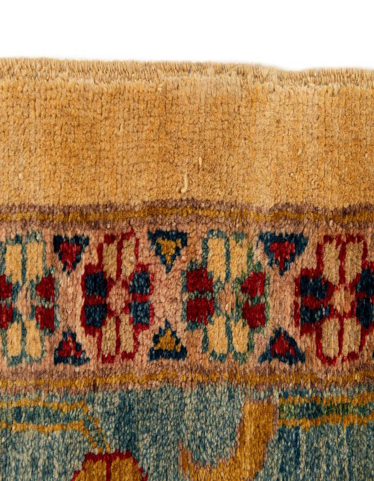 Detail image of  6' 7 x 9' 7  Hand Knotted Peshawar Ziegler Wool Rug