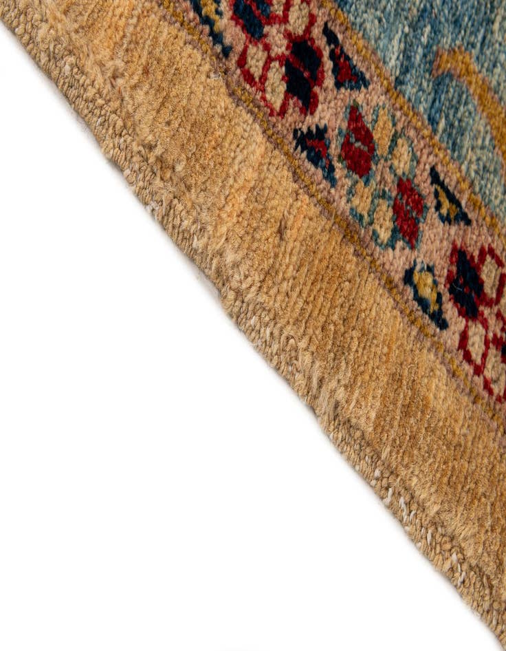 Detail image of  6' 7 x 9' 6  Hand Knotted Peshawar Ziegler Wool Rug