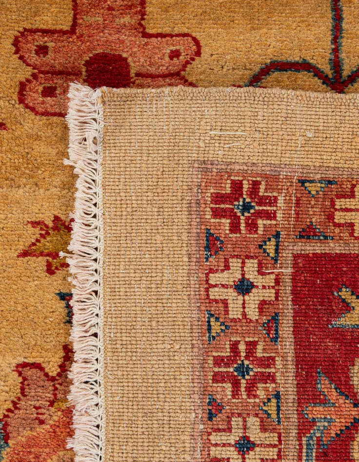 Detail image of  6' 8 x 9' 10  Hand Knotted Peshawar Ziegler Wool Rug
